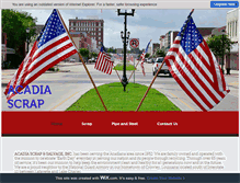 Tablet Screenshot of acadiascrap.com